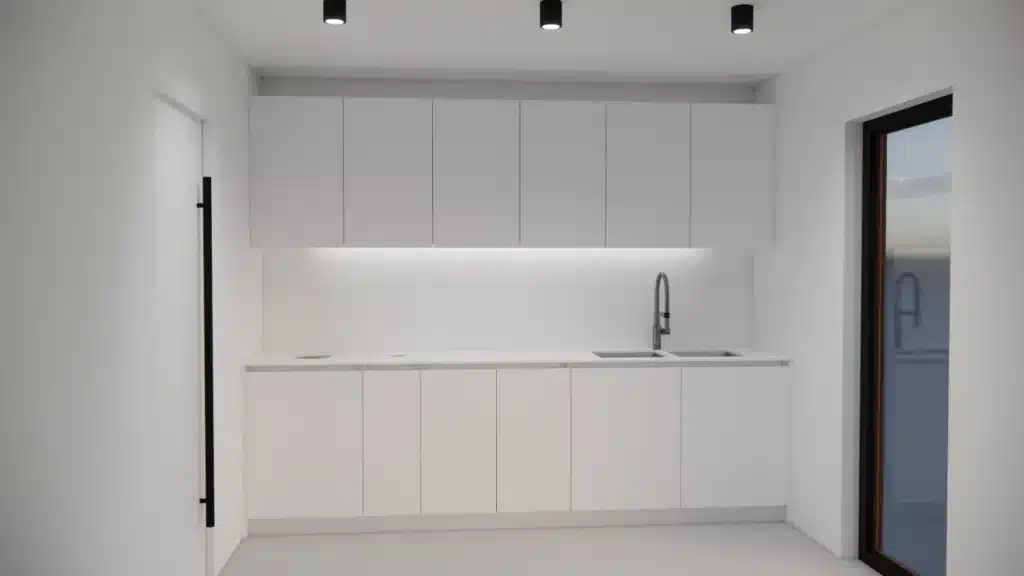 Cabinet dentaire entièrement aménagé avec du mobilier sur mesure Médentis