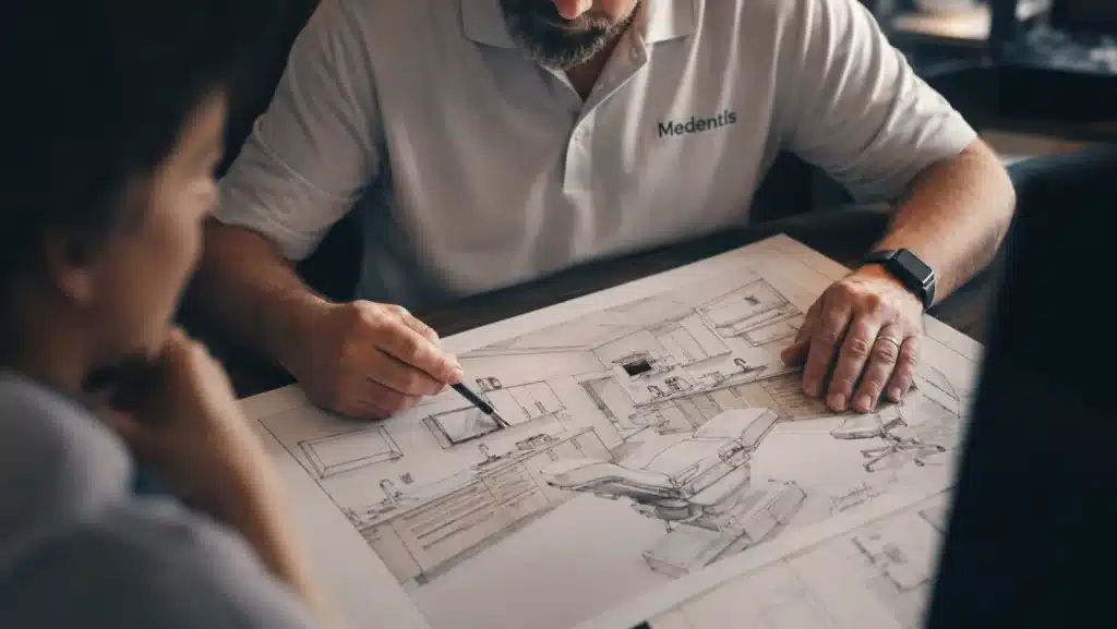 Plans et rendus 3D pour la conception d’un cabinet médical sur mesure