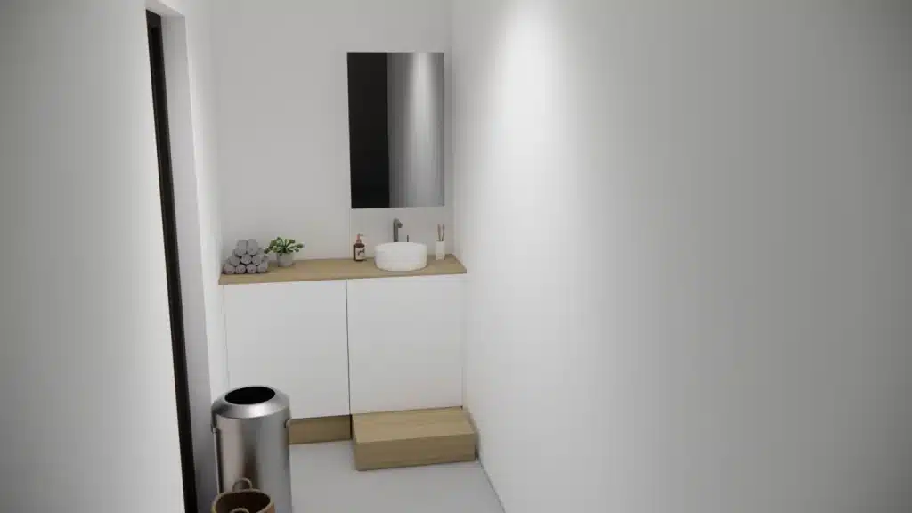 Espace de stérilisation avec plan de travail sur mesure