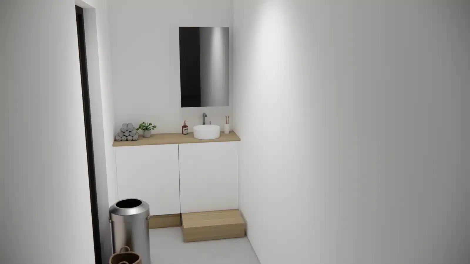 Espace de stérilisation avec plan de travail sur mesure